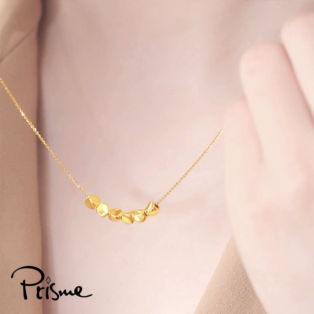 【Prisme Gold】黃金項鍊 扭扭轉運珠 鍊墜項鍊 (金重：約0.06錢&plusmn;0.02), , large