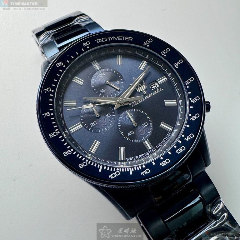 [星晴錶業]MASERATI手錶,44mm,R8873640023寶藍色錶面寶藍錶殼寶藍精鋼錶帶款, , large