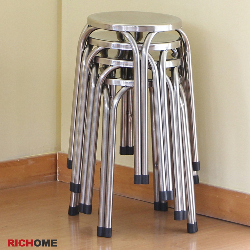 stainless steel round stool, , large