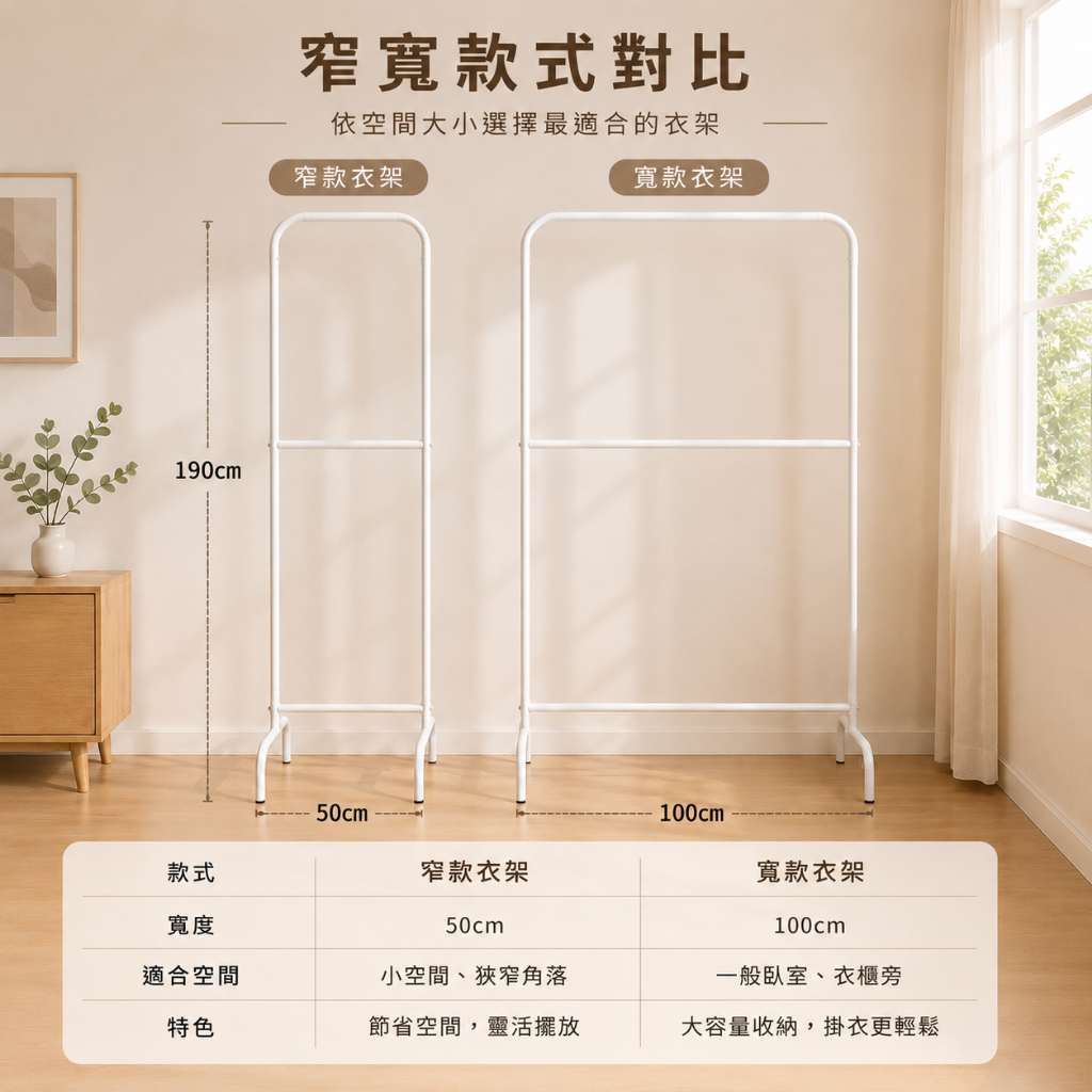 【Roomix】台灣製造窄衣架 韓系極簡 雙層衣架 熱銷NO.1 落地衣架 掛衣架 收納架 大容量 穩固耐用 租屋必備 IG風 加高, , large