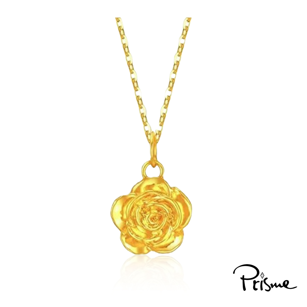 【Prisme Gold】黃金項鍊 玫瑰 鍊墜項鍊 (金重:約0.07錢&plusmn;0.03), , large