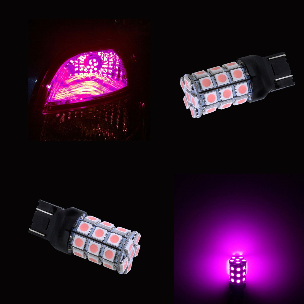 【PA LED】單芯 T20 7440 30晶 90晶體 SMD LED 煞車燈 方向燈 後霧燈 倒車燈 短版 六色可選, , large