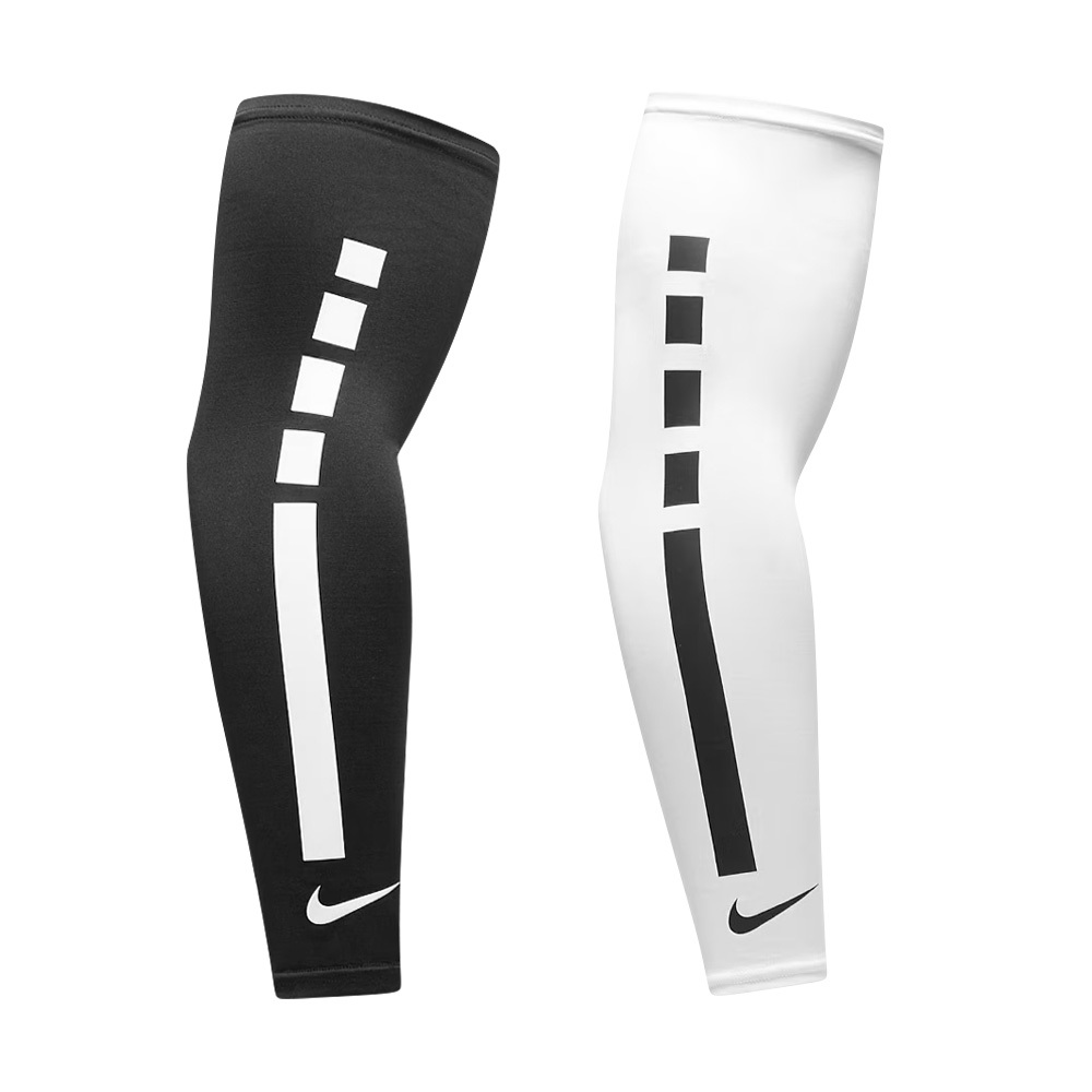 NIKE PRO ELITE 臂套 2.0 一雙入 健身 訓練 戶外運動 簡約 透氣 防曬 抗紫外線 人體工學 黑 白, , large