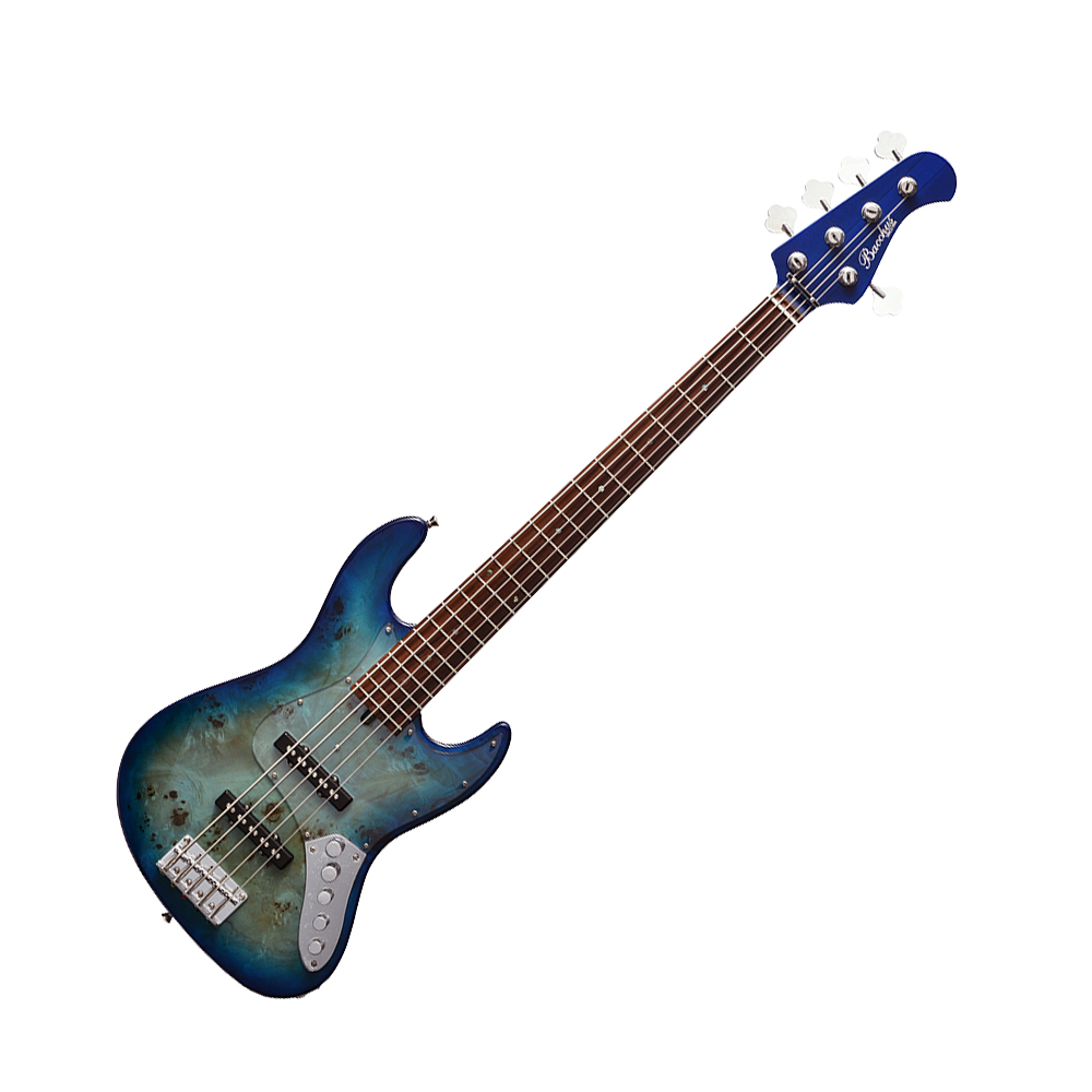 Bacchus WJB5-BP/ACT 五弦電貝斯 藍色樹瘤楊木BL-B【敦煌樂器】, , large