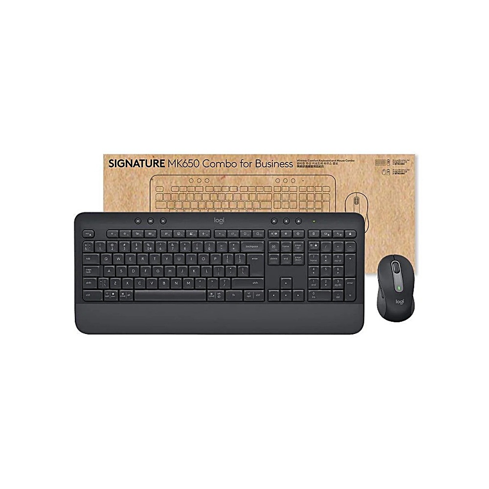 【 Logitech 羅技 】MK650 石墨黑 B2B 無線 鍵盤滑鼠組, , large