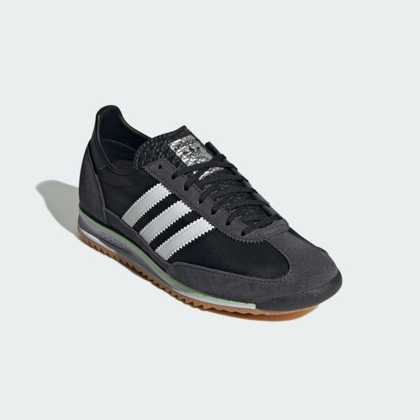 Kixpress-Adidas SL 72 OG W 女 休閒鞋 運動 復古 三葉草 麂皮 尼龍 拼接 黑灰 [JH7390], , large