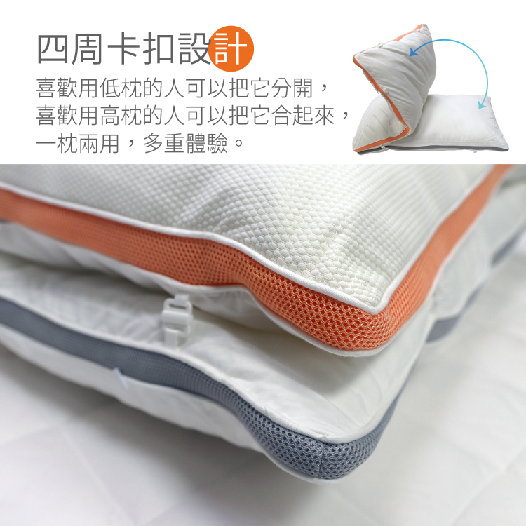 【多利寶寢具】Victoria_夾心可拆二合一枕頭-1顆, , large