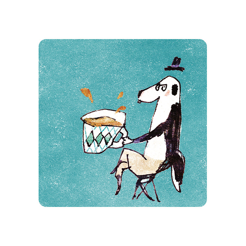 【Monster】 Soft Diatomaceous Earth Absorbent Coaster &ndash; A Cup of Life &mdash; Ducky Shen (10x10cm) &ndash; Coffee Dooggyy, , large
