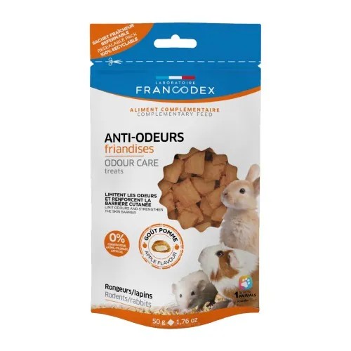 【PawHomie】法國法典Francodex 小型嚙齒動物每日消臭餡餅｜兔子倉鼠天竺鼠零食・便尿異味管理・小動物保健點心, , large