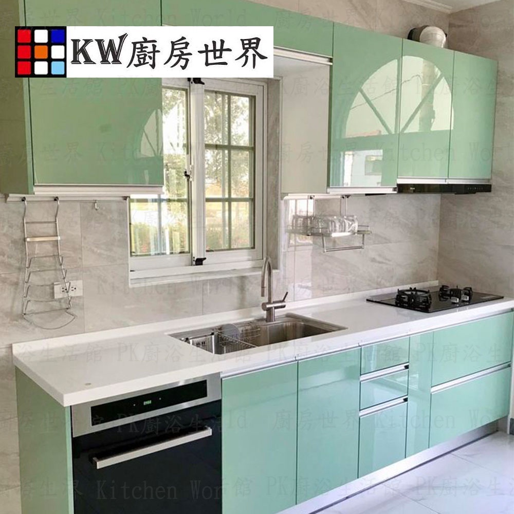 【KW廚房世界】系統廚具 廚房設計 客製化 廚櫃 流理台 工廠直營 一字型流理台 林內牌 瓦斯爐 林內排油機, , large