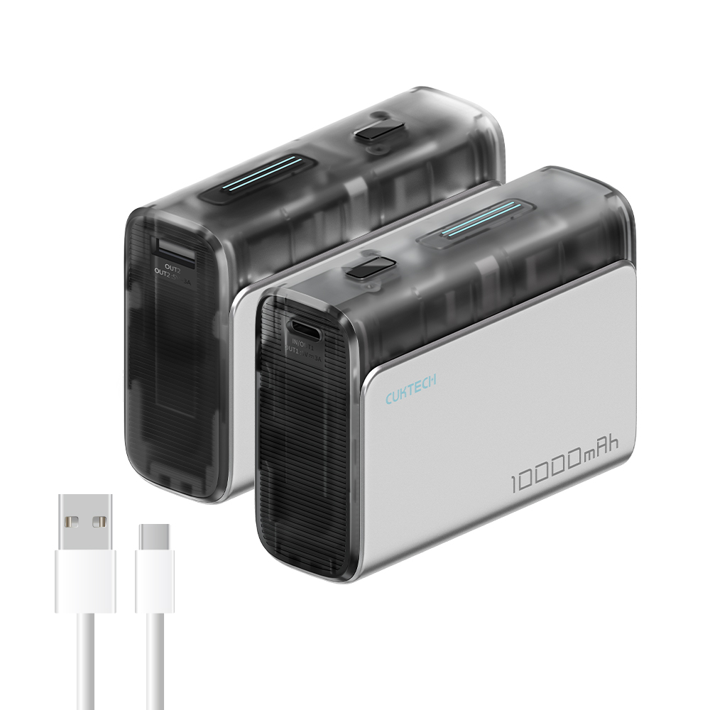 【Wh+CCC】CUKTECH 酷態科 30W PD快充 口袋型 行動電源 10000mAh (PB100S) - 黑色, , large
