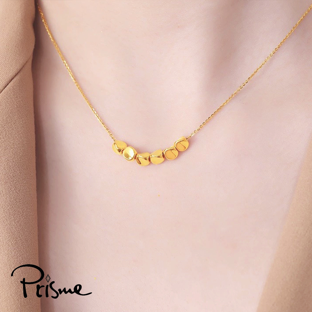 【Prisme Gold】黃金項鍊 扭扭轉運珠 鍊墜項鍊 (金重：約0.06錢&plusmn;0.02), , large