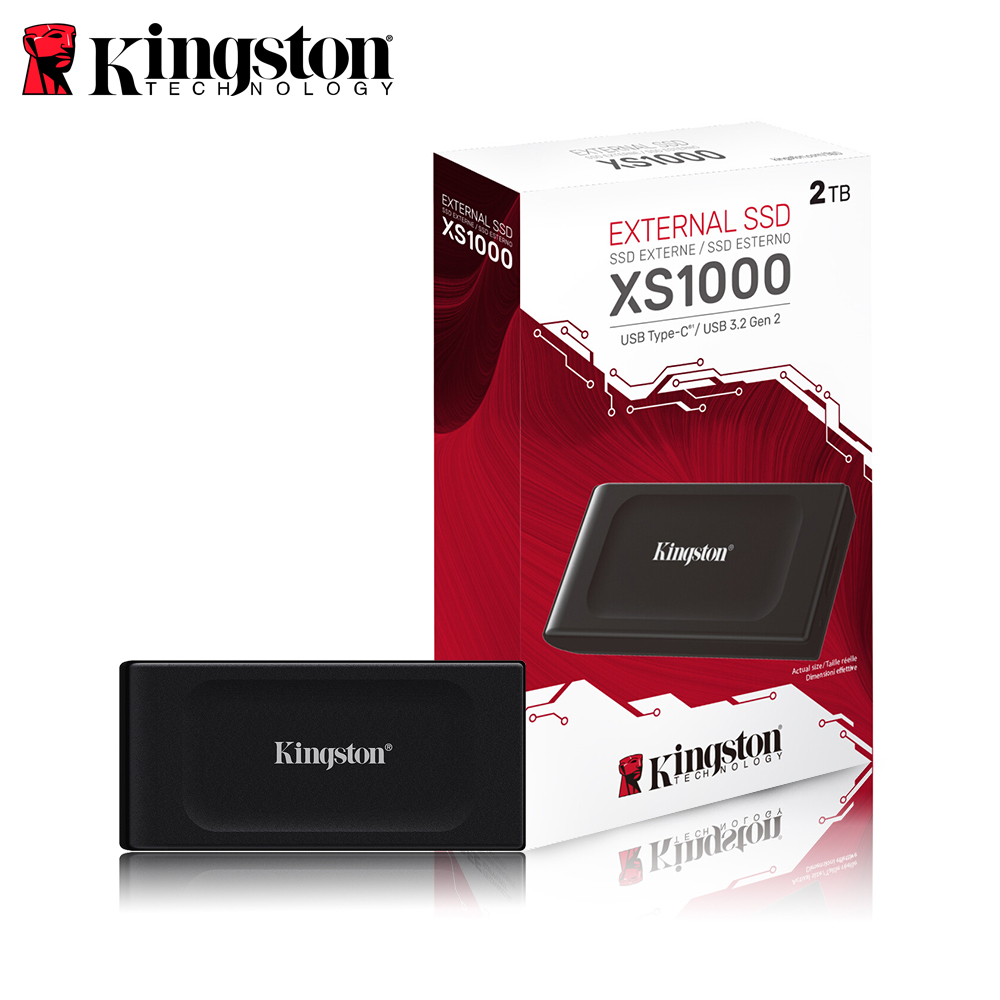 【Kingston】XS1000 External SSD 2TB 黑色 外接式 USB 3.2 Gen 2 外接式 固態硬碟 讀取速度 1,050MB/s, , large