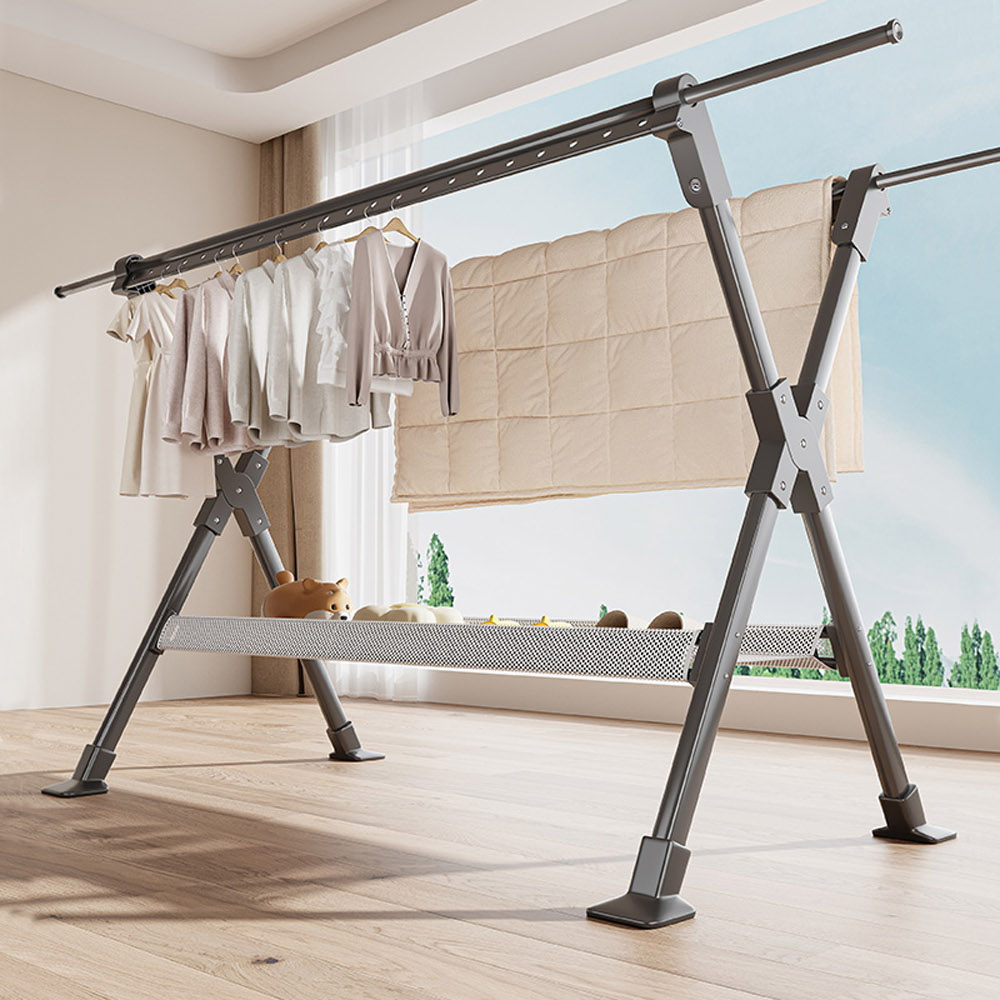 【AOTTO】升級加長X型伸縮折疊曬衣架(HA-032)	, , large