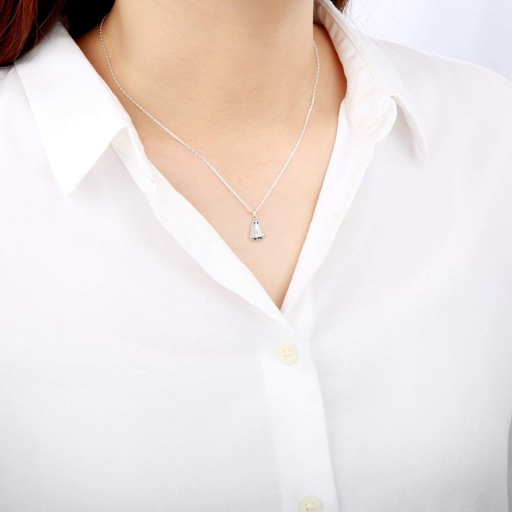 【Angel & Me】Ghost s925 sterling silver necklace Birthday Halloween gift, , large