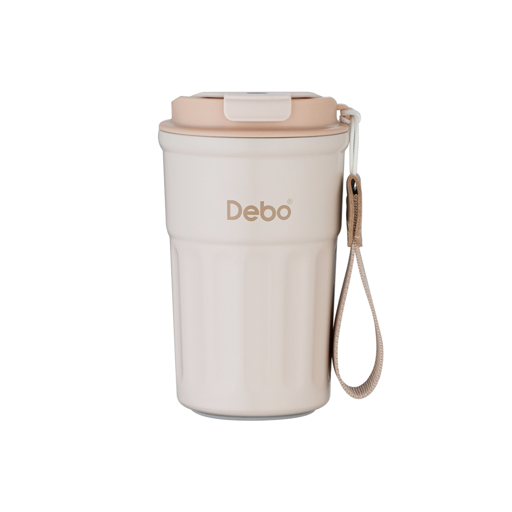 Debo 便攜直飲真空保溫杯360ml 杏色 316不鏽鋼, , large