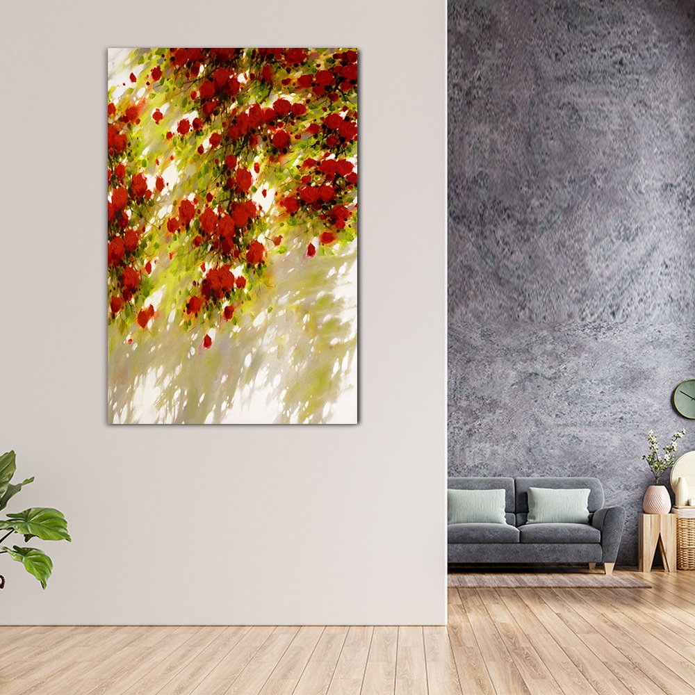 【御畫房】玫瑰花 國家一級畫師手繪油畫60&times;90cm(VF-190), , large