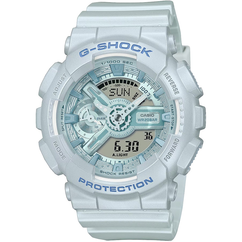 CASIO 卡西歐 G-SHOCK 珠光系列 粉彩運動女錶 手錶 GMA-S110ST-2A, , large