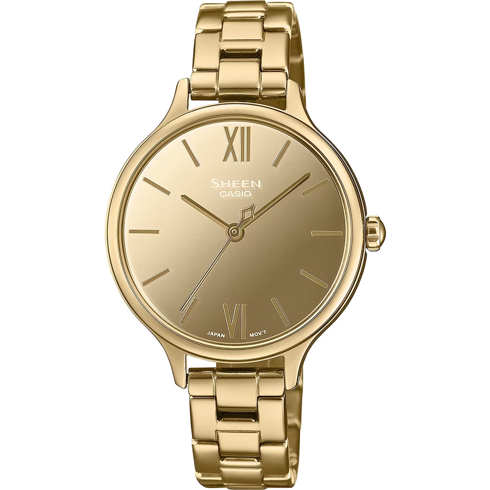 CASIO 卡西歐 SHEEN 鏡面拋光女錶 SHE-4560G-9A, , large