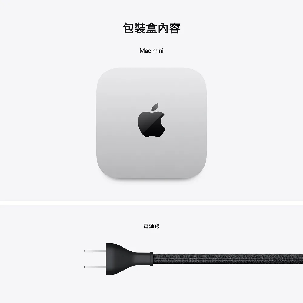Apple Mac mini M4 10核心 CPU 10核心 GPU 16G/512G SSD / Gigabit 乙太網路 MU9E3TA/A _ 台灣公司貨 + HDMI, , large