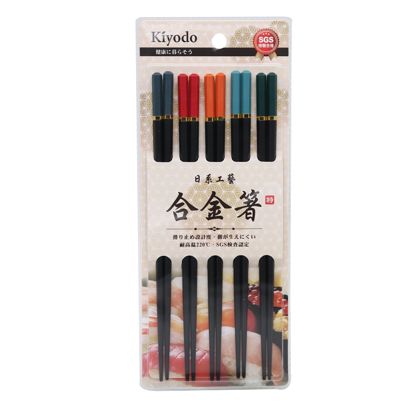 KIYODO五色六角玫瑰筷5雙, , large