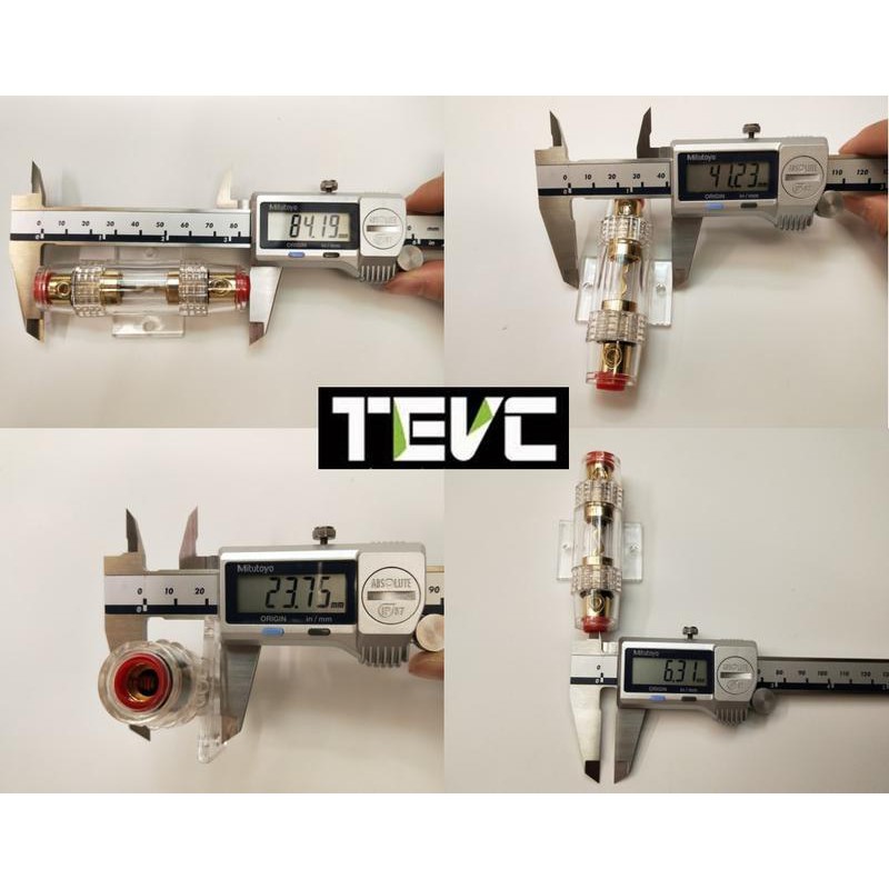 《tevc》D7 音響 汽車 改裝 專用 鍍金 保險絲 一路保險絲座/熔絲型/AGU型 10A~100A, , large