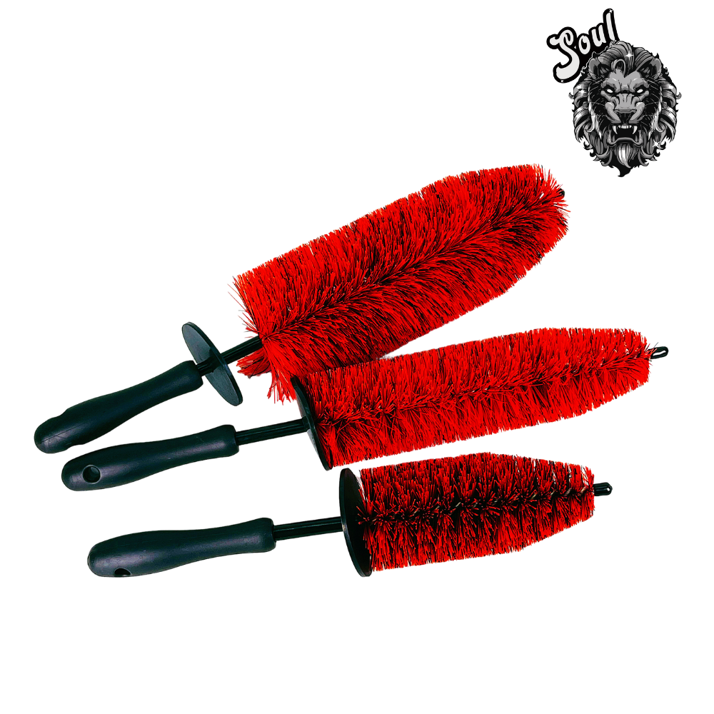 Soul Ultra Soft Car Rim Cleaning Brush Kit (3 Pack), , large