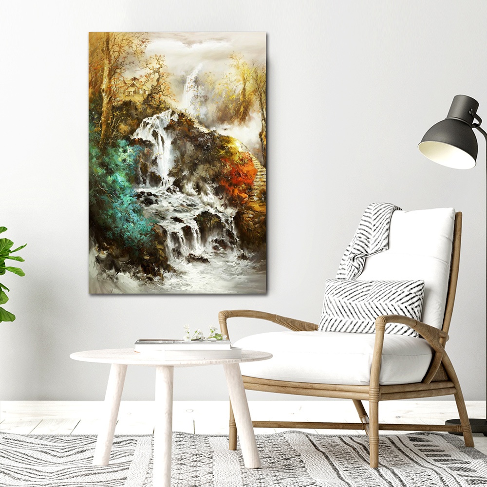【御畫房】山水印象 國家一級畫師手繪油畫60&times;90cm(VF-96), , large