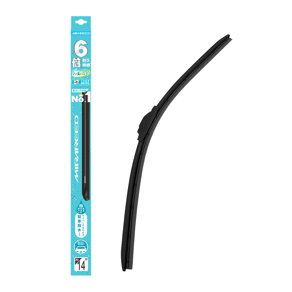 日本MIRAREED 6倍耐久氟素鍍膜矽膠軟骨雨刷, , large