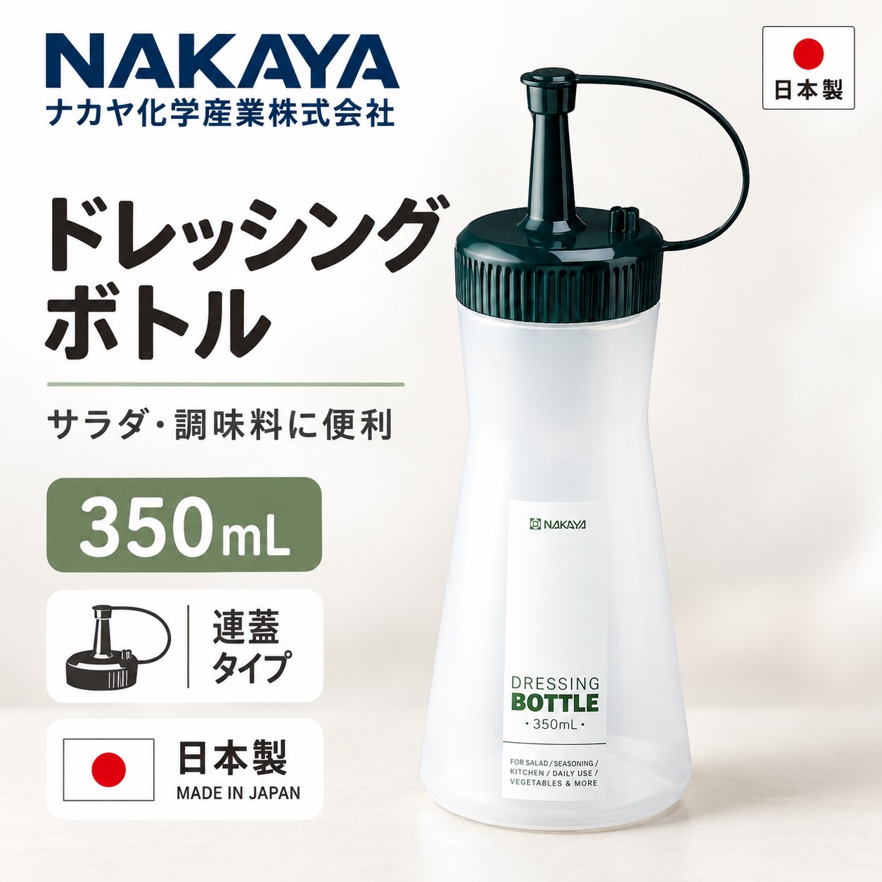 【HIYASU日安工坊】連蓋擠壓醬料瓶  350ml 藍, , large