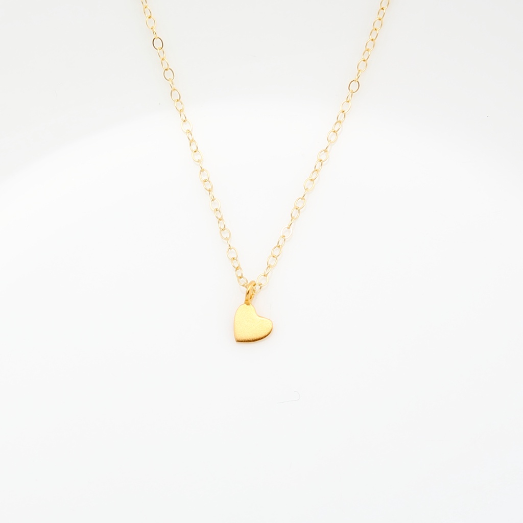 【Angel & Me】迷你 愛心 Heart ハート s925 純銀厚鍍24k純金 項鍊 情人節 禮物, , large