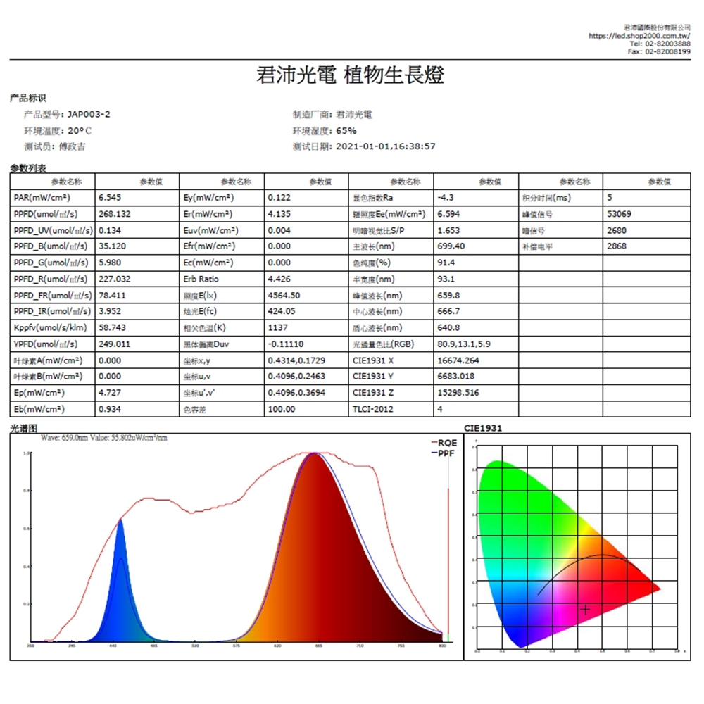 【君沛】4呎 50W 防水植物燈 紅藍混光 三防燈 LED生長燈 育苗顯色 防徒長 多肉 陽台大面積補光, , large