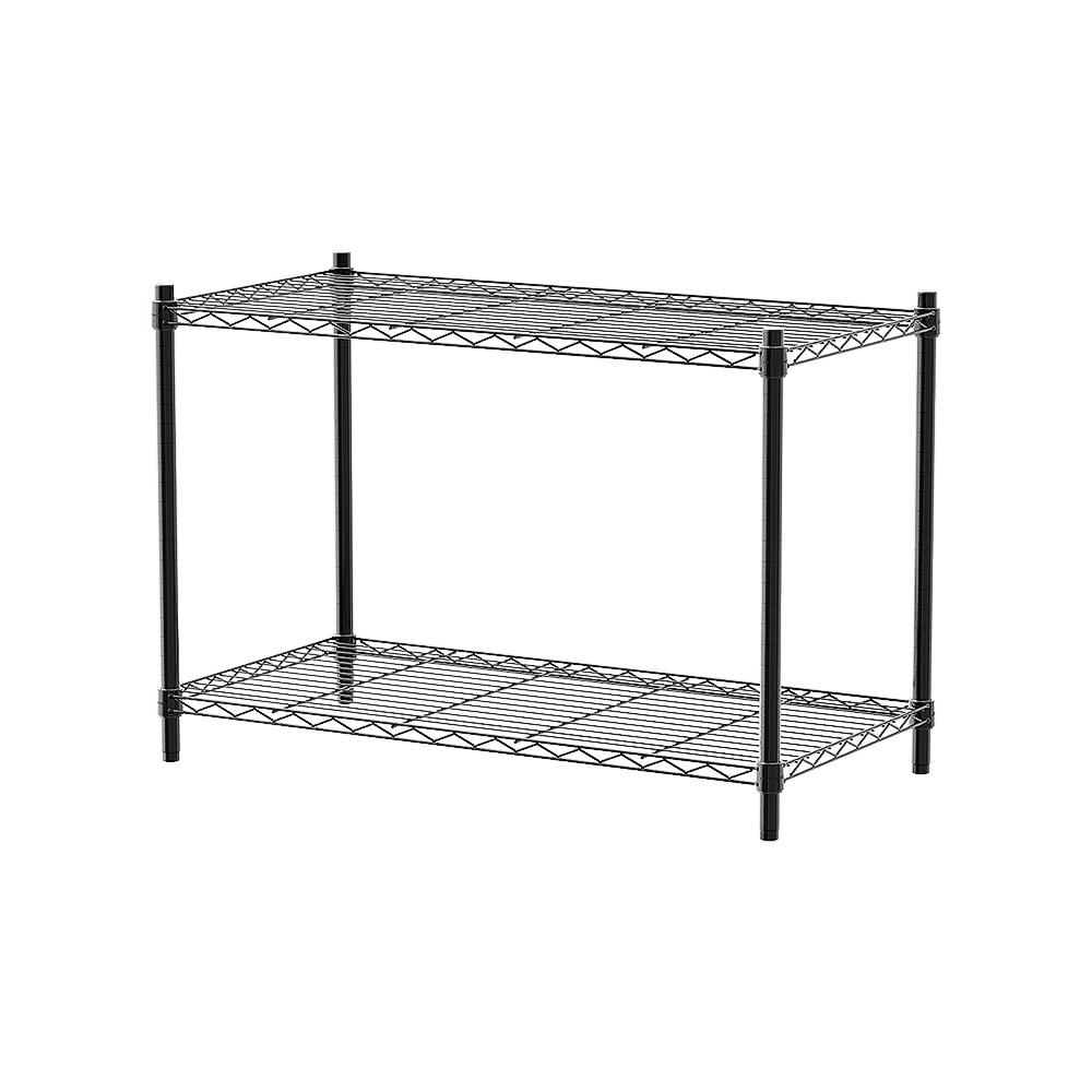 【Y HOUSE】90x45x60cm Lightweight Two-layer Iron Rack Iron Rack Shelf - Painted Black, , large