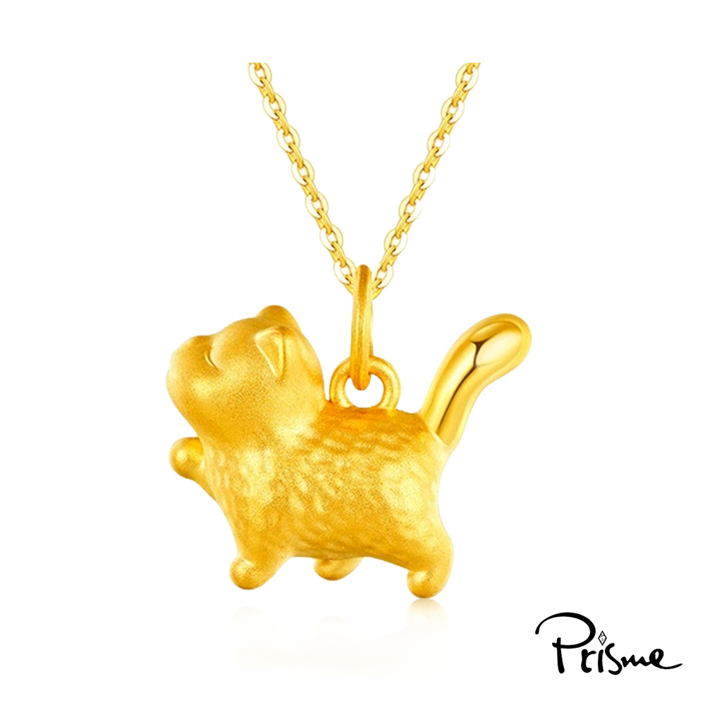 【Prisme Gold】黃金項鍊 貓咪 鍊墜項鍊 (金重：約0.08錢&plusmn;0.03), , large