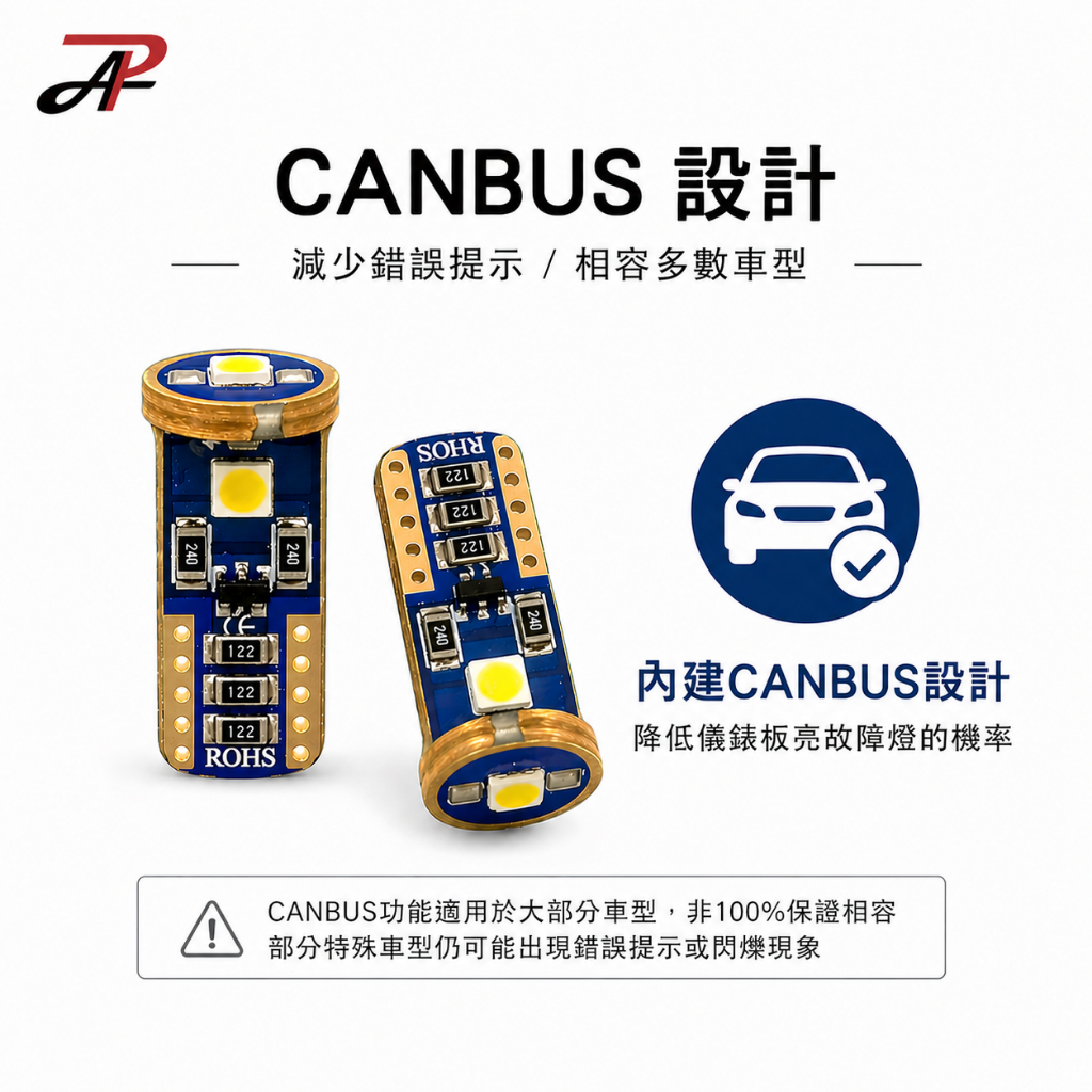 【PA LED】 T10 3晶 3030 CANBUS 解碼 白光 LED 小燈 牌照燈 室內燈 車門燈 小尺寸 無極性, , large