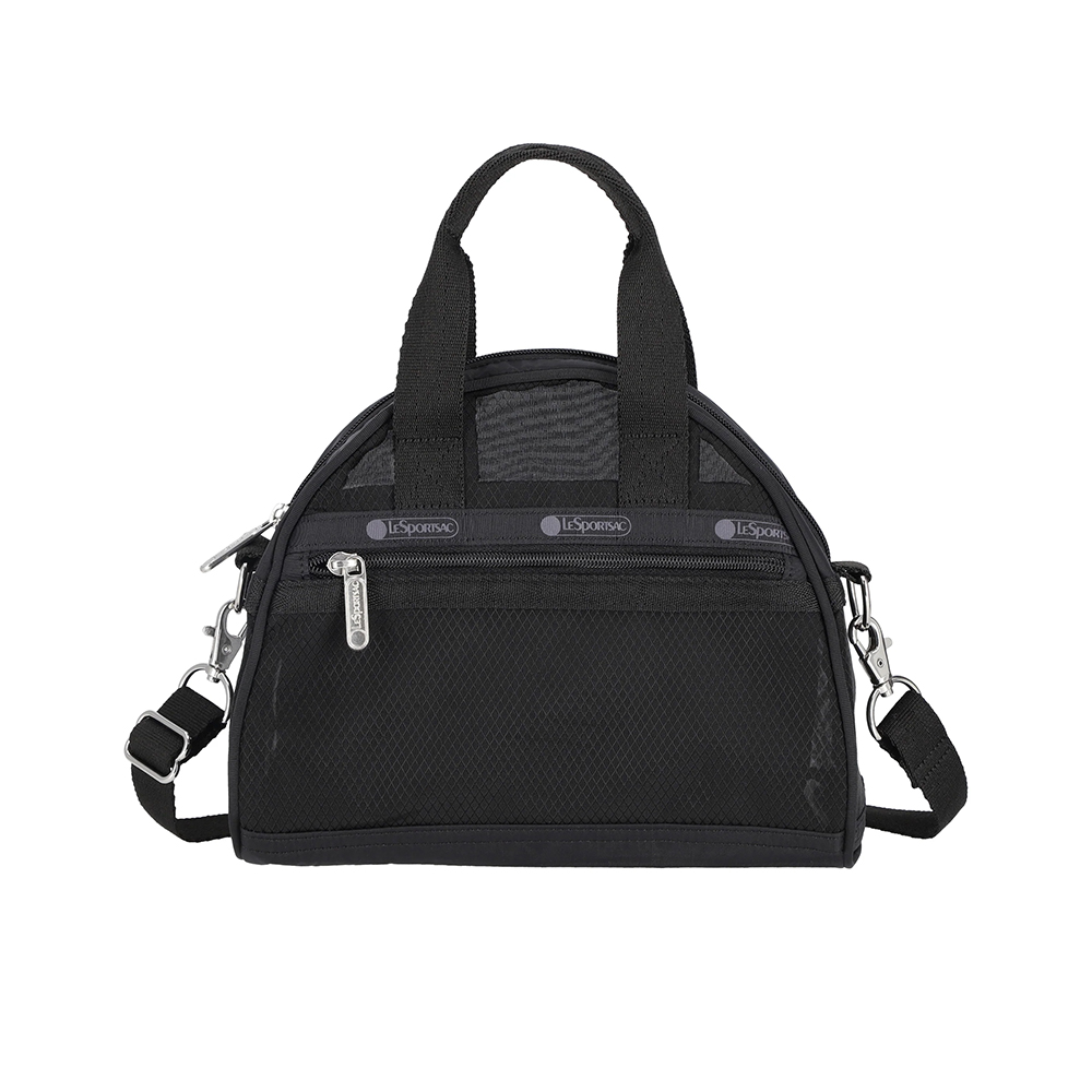 Lesportsac Sheer Round Small Satchel 微透網布小型手提包 半月包 側背包 送禮 禮物 女包(黑色)L261-1818N-LD55, , large
