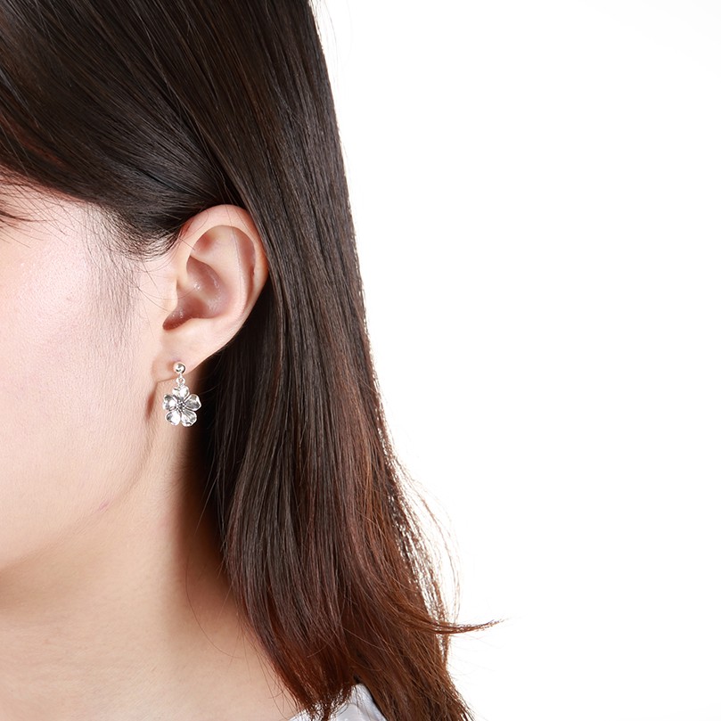 【Angel & Me】Sakura Japanese cherry s925 sterling silver earrings gift, , large