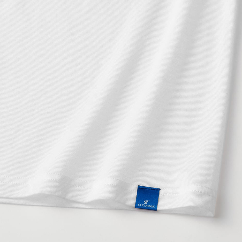 【日本郡是Gunze】日本製 COOLMAGIC 100%純棉 男士機能涼感 V領 短袖內衣 T-shirt(白色/黑色), , large