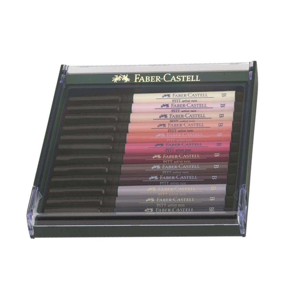【Faber-Castell】輝柏 PITT 藝術筆12色 膚色系 / 盒 267424, , large