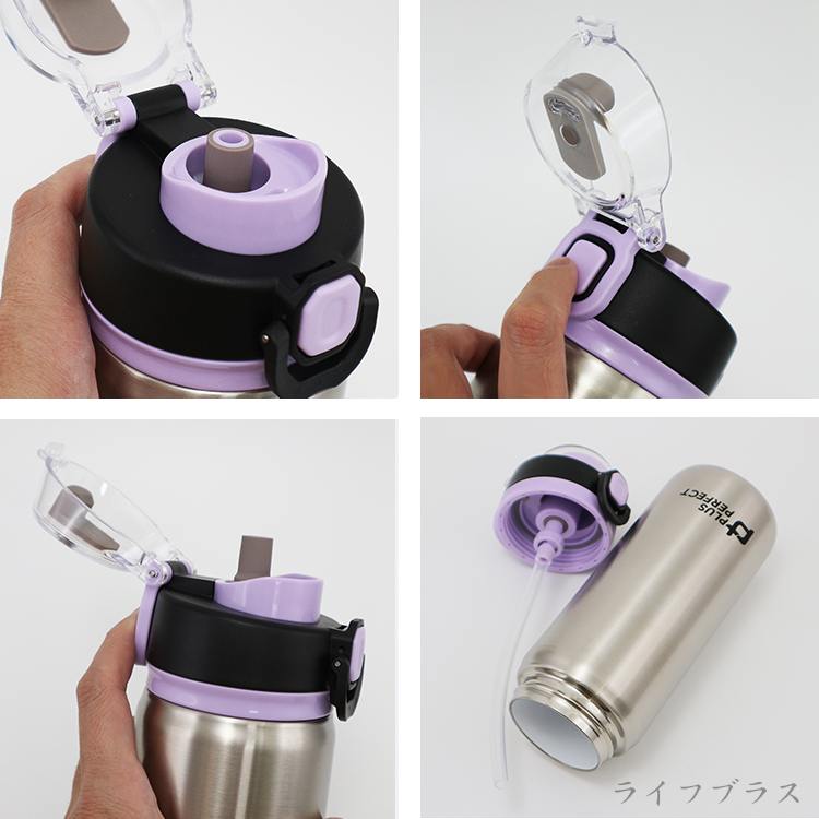 晶鑽316不鏽鋼陶瓷運動彈跳保溫杯-500cc-不鏽鋼色-1支, , large