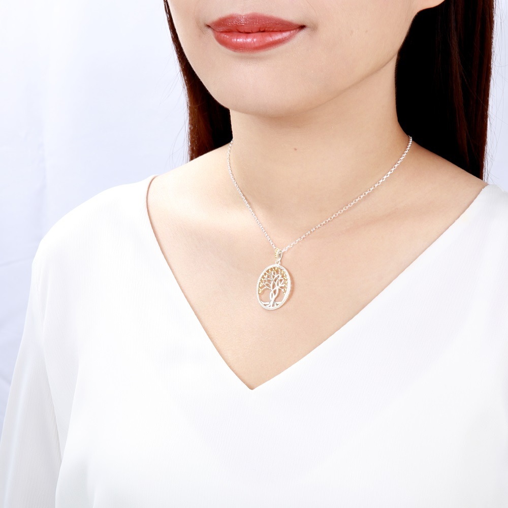 【Angel & Me】Eternal Tree of Life s925 sterling silver necklace Birthday gift, , large