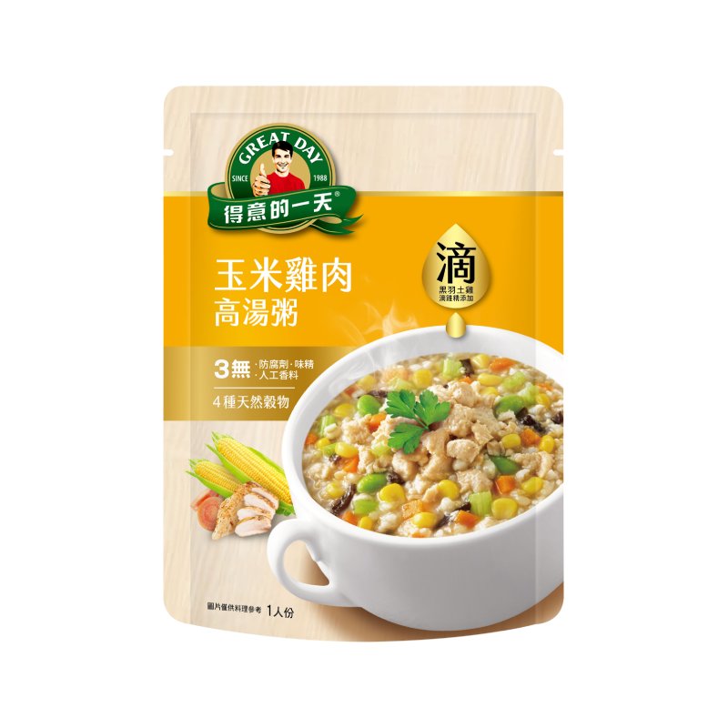 Great Day Corn and chicken congee, , large