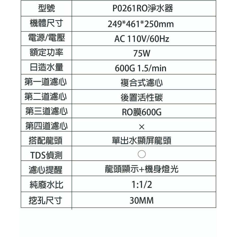 【KW廚房世界】櫻花牌 P0261 RO淨水器 限定區域送基本安裝, , large