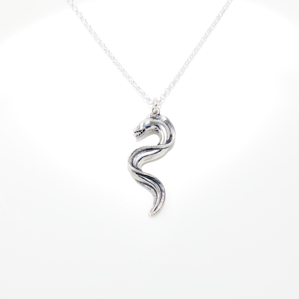 【Angel & Me】Sea Eel s925 sterling silver necklace animal Birthday gift, , large