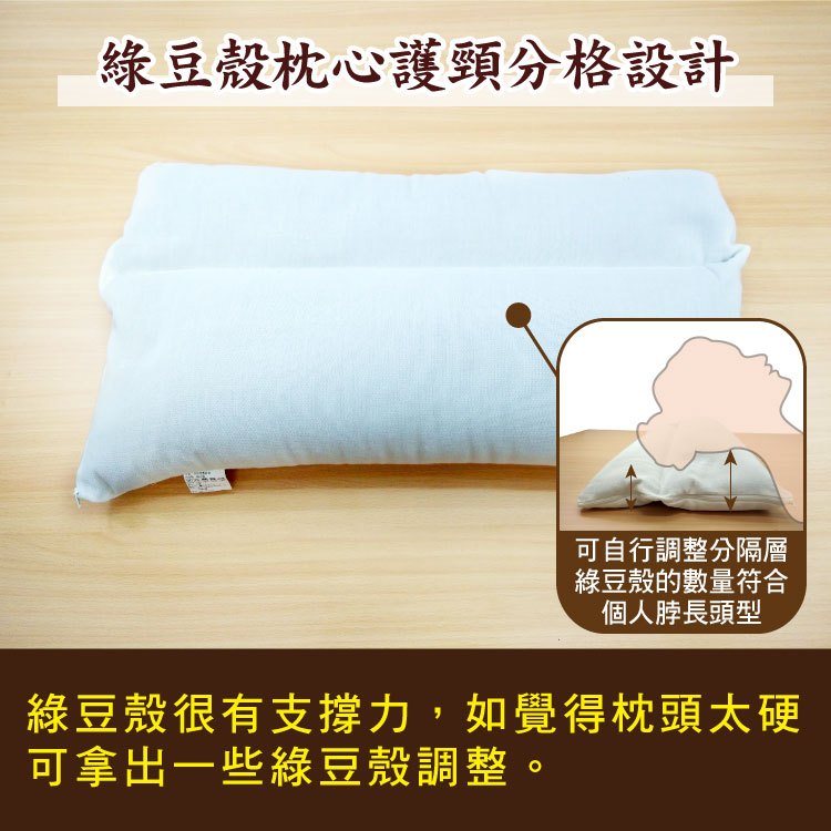 LASSLEY【雙面材質】天然亞藤艾草綠豆殼枕頭 ( 純棉 舒眠 透氣 防蚊 驅蟲 頸部支撐 枕頭 綠豆枕 台灣製造 ), , large