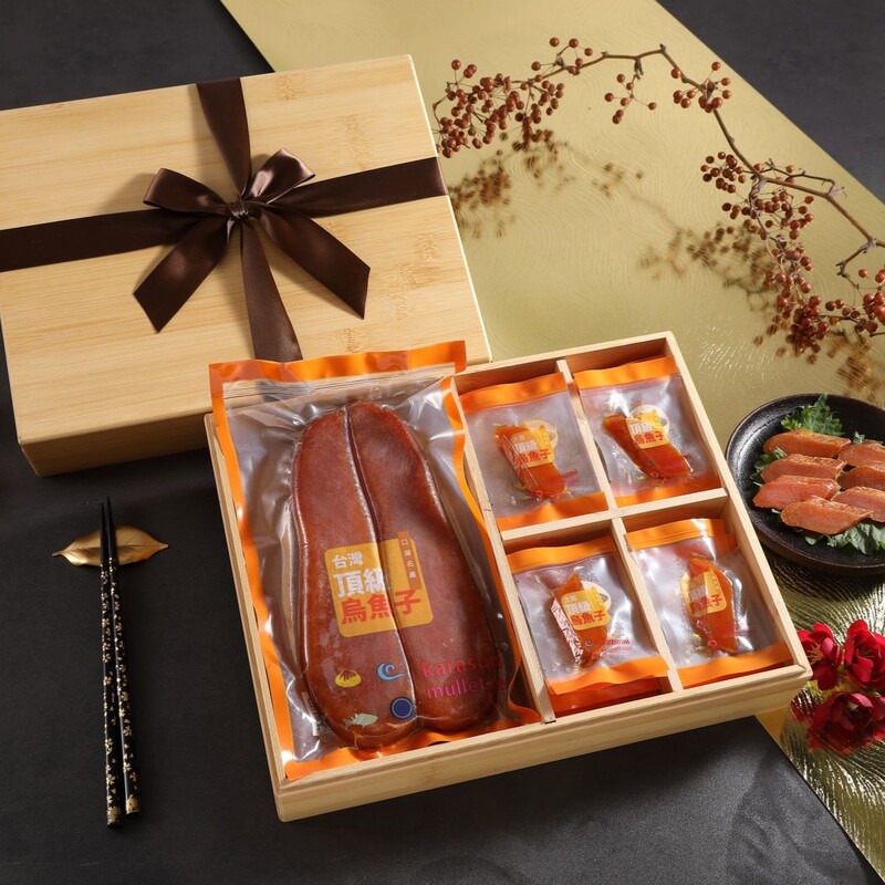 [大賞] 野生烏魚子雙饗禮盒(9兩1入+200g/28入一口烏魚子), , large