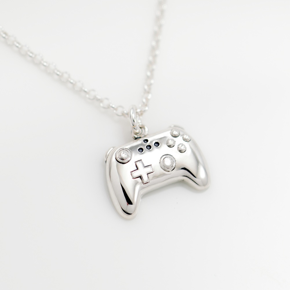 【Angel & Me】Game Controller s925 sterling silver necklace Christmas gift, , large