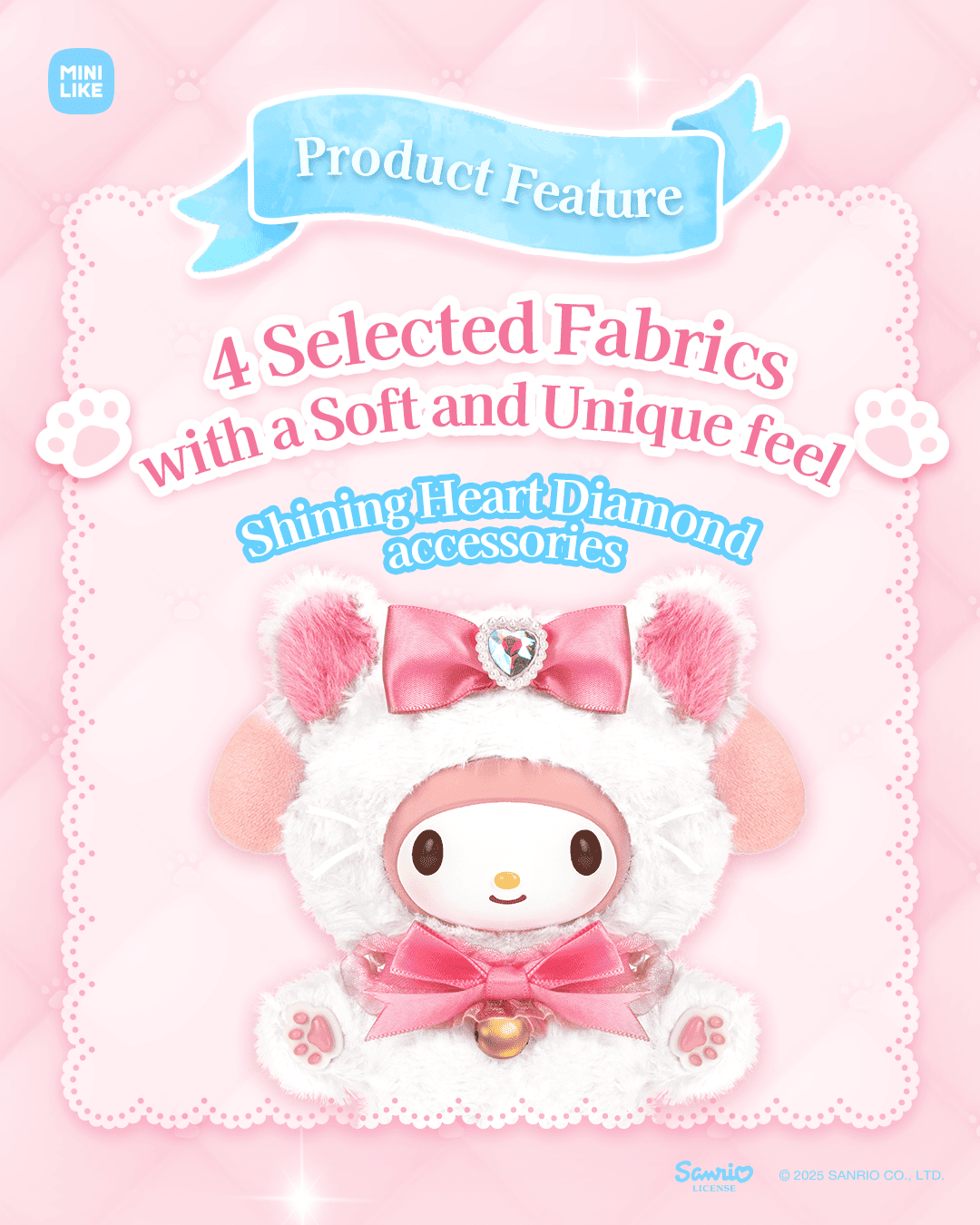 【際洋文化】Sanrio characters閃耀喵喵團系列搪膠毛絨捏捏樂, , large