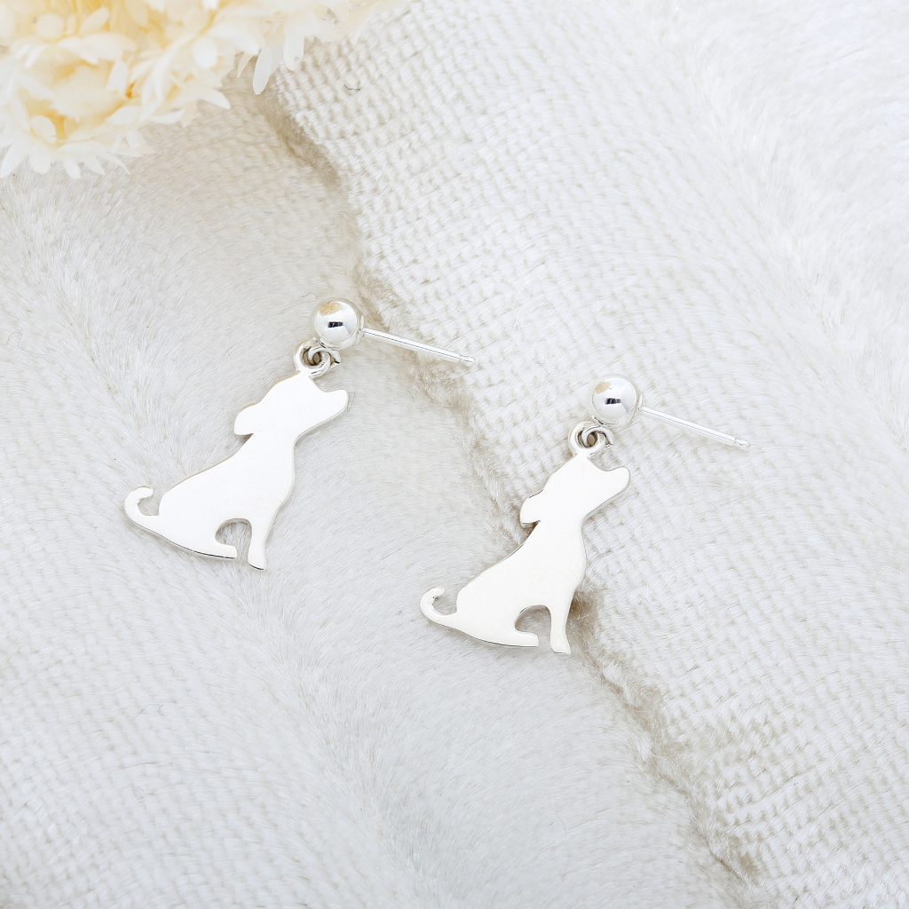 【Angel & Me】Lucky Mix Dog s925 sterling silver earrings Birthday gift, , large