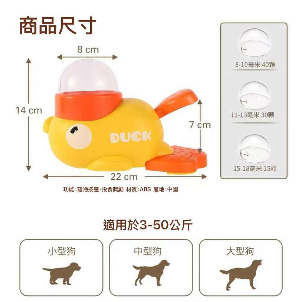 【艾寵聯萌】小鴨寵物益智投食器（可水清洗 漏食器 慢食碗 飼料餵食器 狗狗益智玩具 貓貓餵食玩具 ）, , large